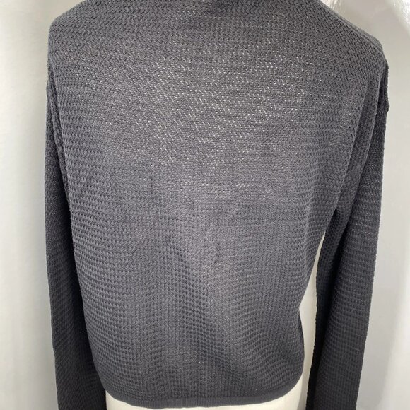 NEW THEORY Women’s Hanelee Cropped Cardigan Shirt – Black – Size S - Picture 6 of 8